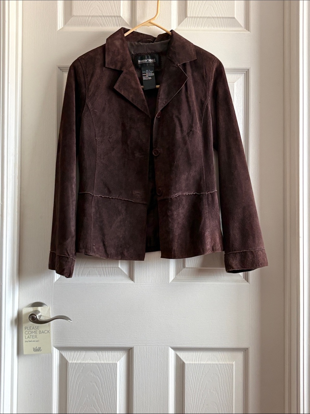 Brandon Thomas Dark Brown Suede Blazer